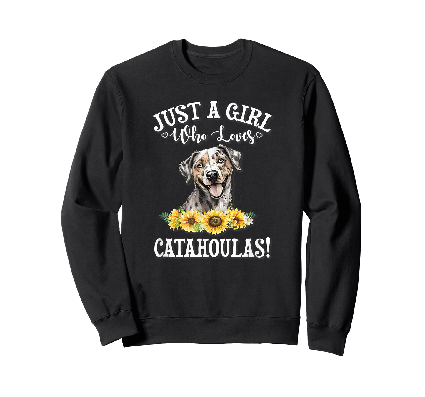 Womens Flowers Just A Girl Who Loves Catahoula Leopard Dogs T-Shirt