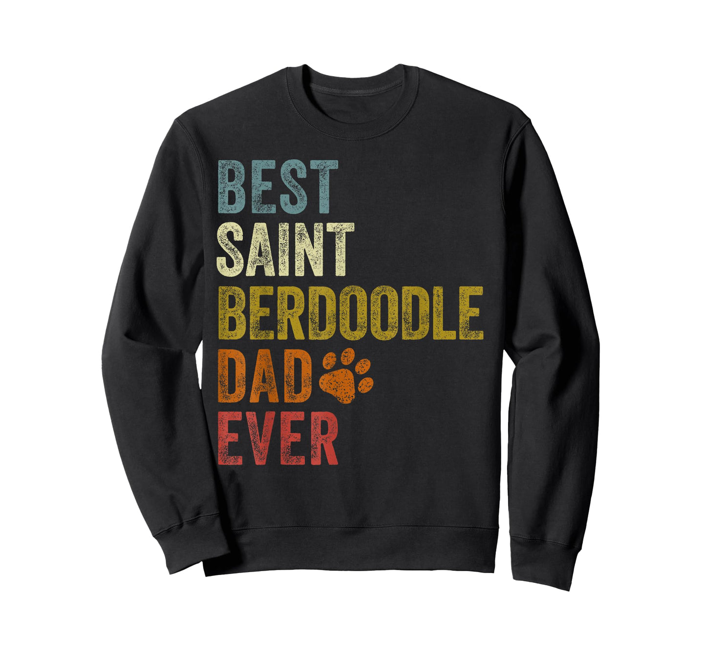 Retro Best Saint Berdoodle Dad Ever Dog Papa Father's Day T-Shirt for Men Women Girls Kids