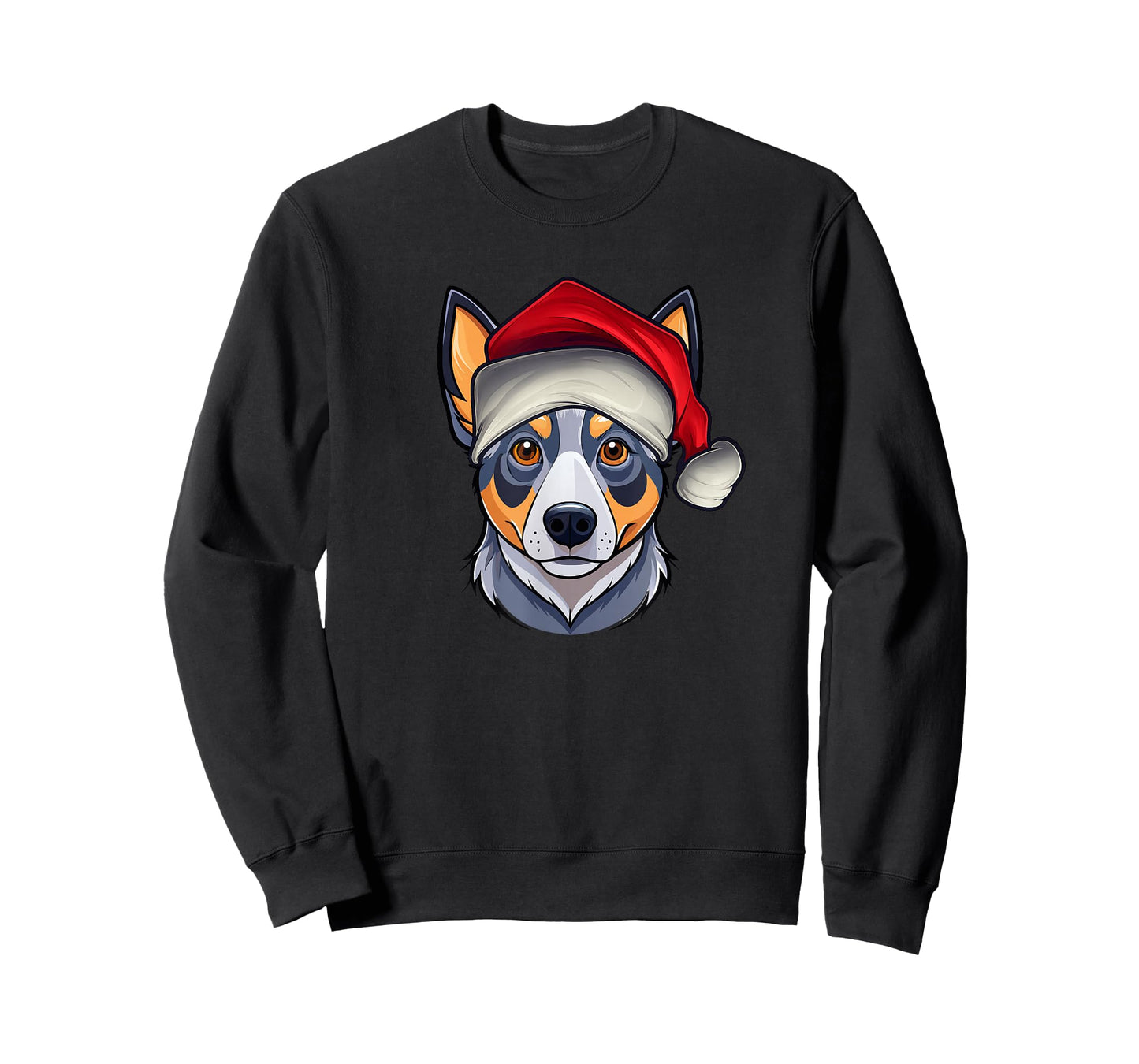Funny Santa Hat Xmas Pajamas Blue Heeler Dog Christmas T-Shirt