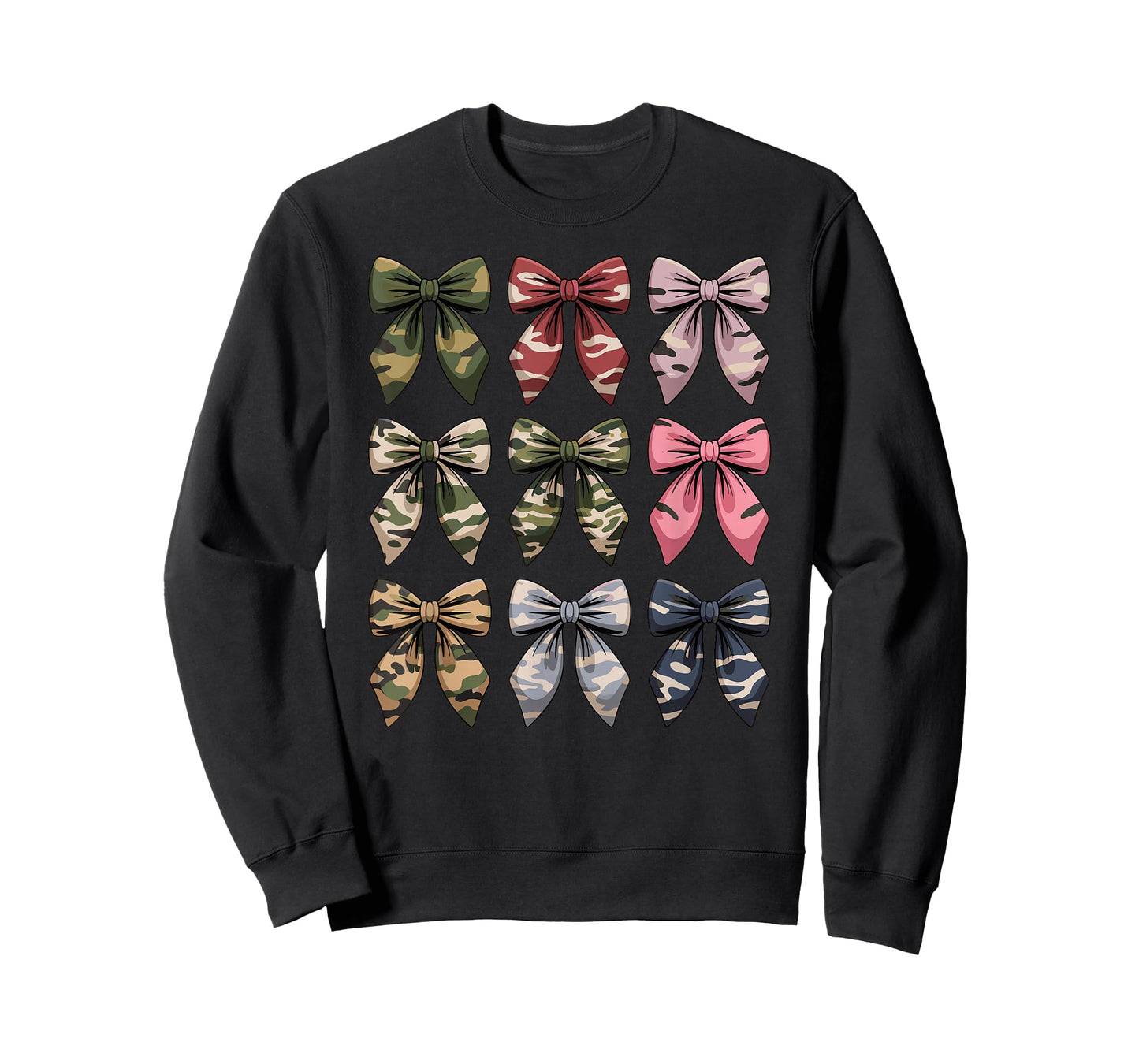 Camouflage Old Camo Bow Cute Country Hunting Women Girl T-Shirt