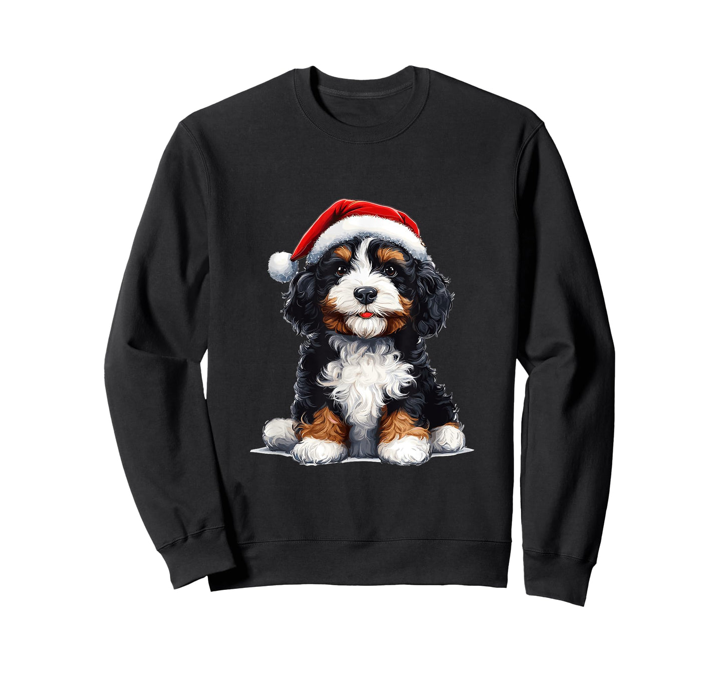 Cute Bernedoodle Dog Christmas Merry X-mas Graphic T-Shirt
