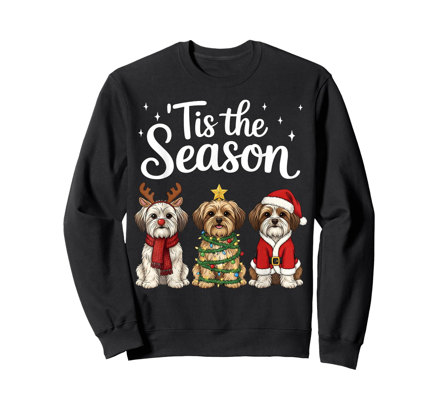 Tis The Season Morkie Christmas Santa Dog Lover T-Shirt