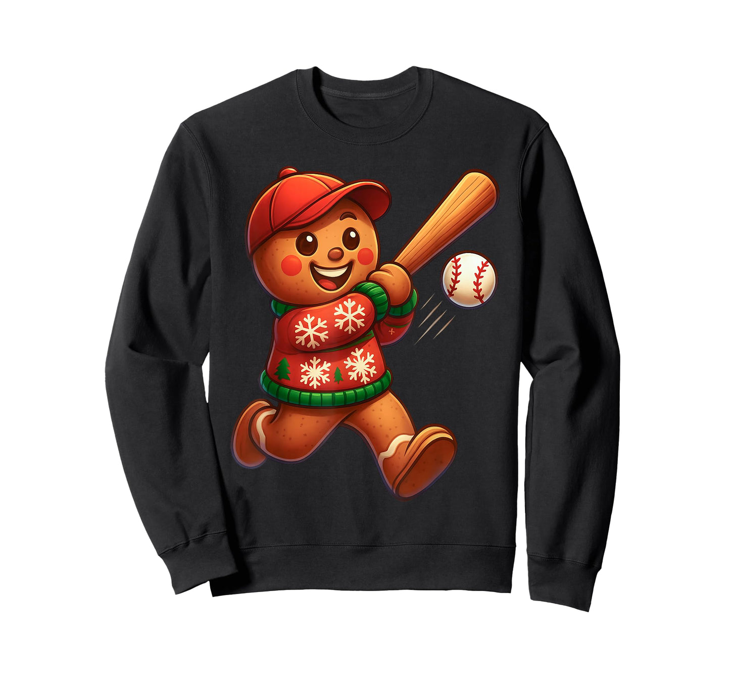 Christmas Gingerbread Baseball Lover Swing Men Women Kids T-Shirt
