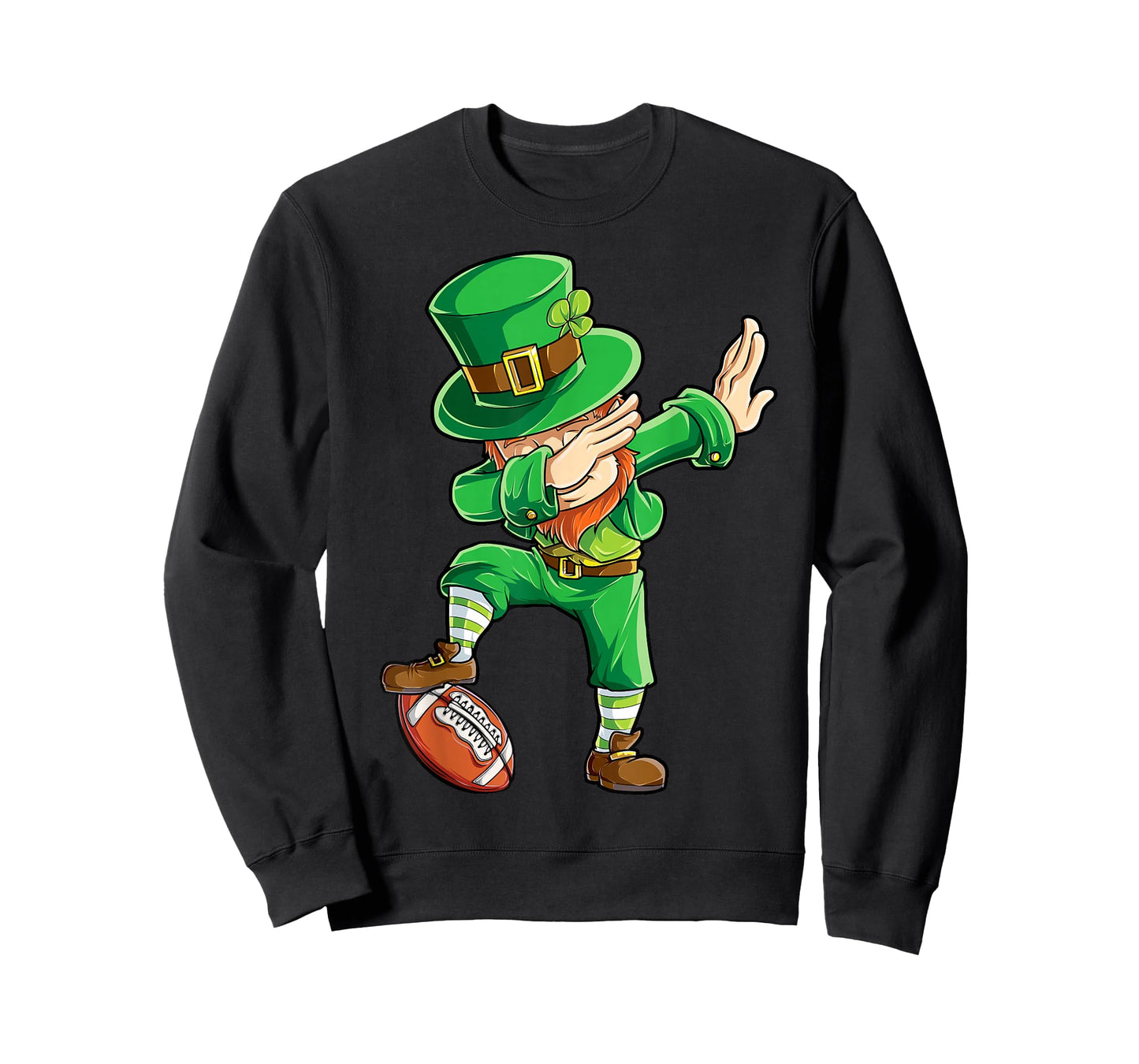 Dabbing Leprechaun Football St Patricks Day Boys Men Sports T-Shirt