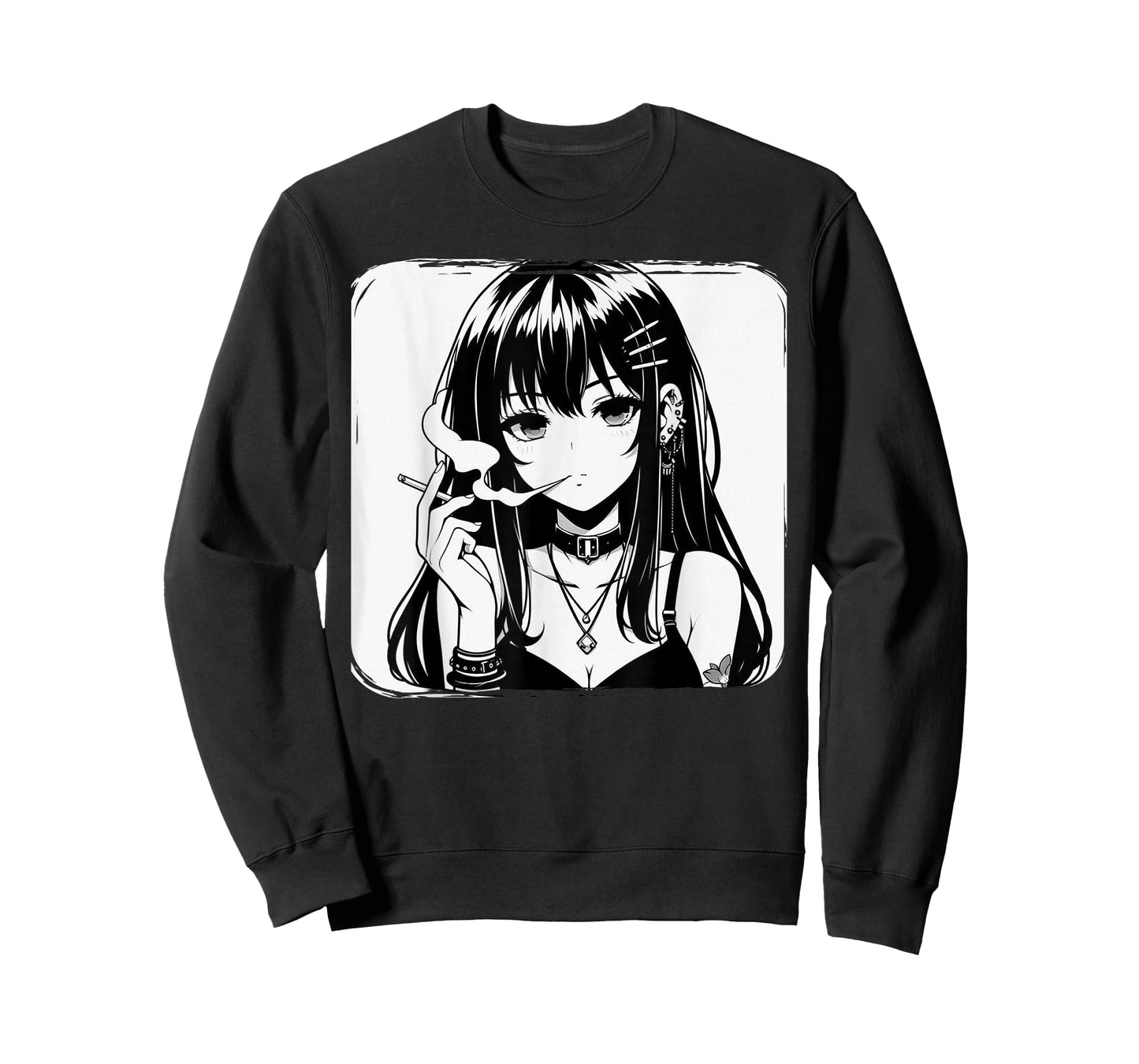 Anime Horror Girl Aesthetic Grunge Waifu Japanese Otaku T-Shirt