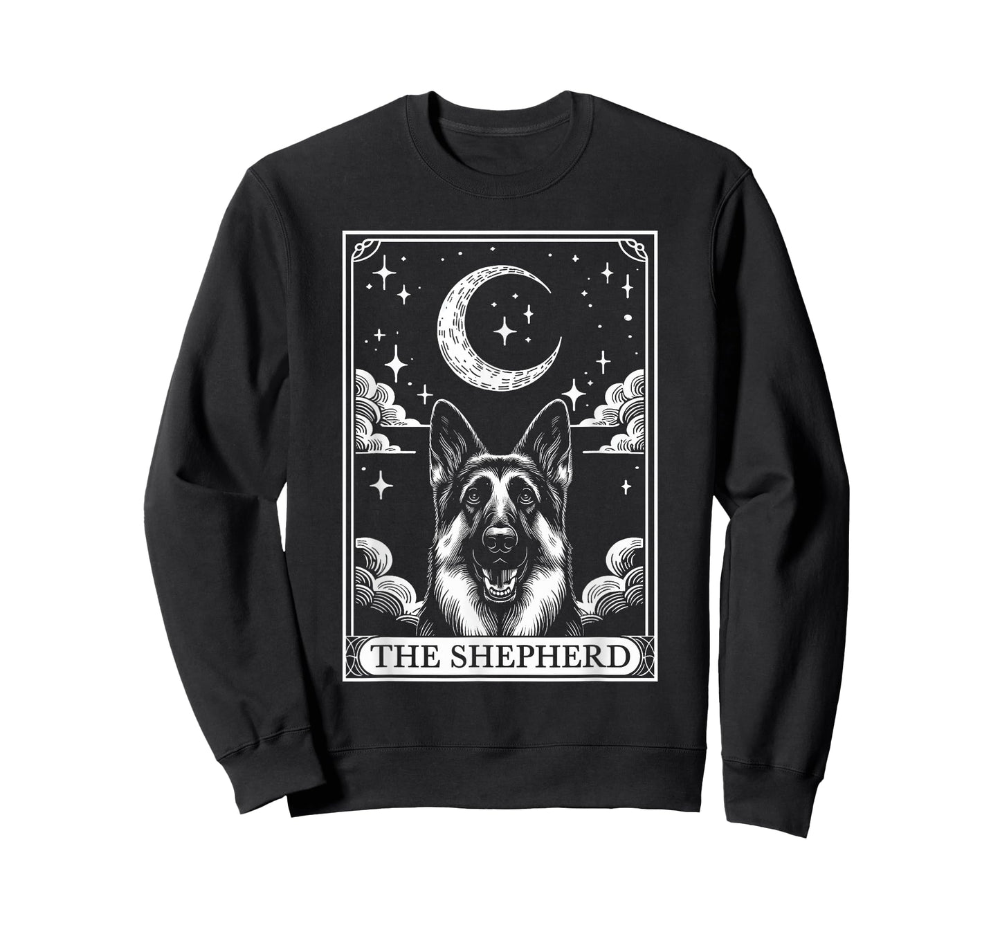 Tarot Card Vintage Crescent Moon German Shepherd Dog Mom T-Shirt