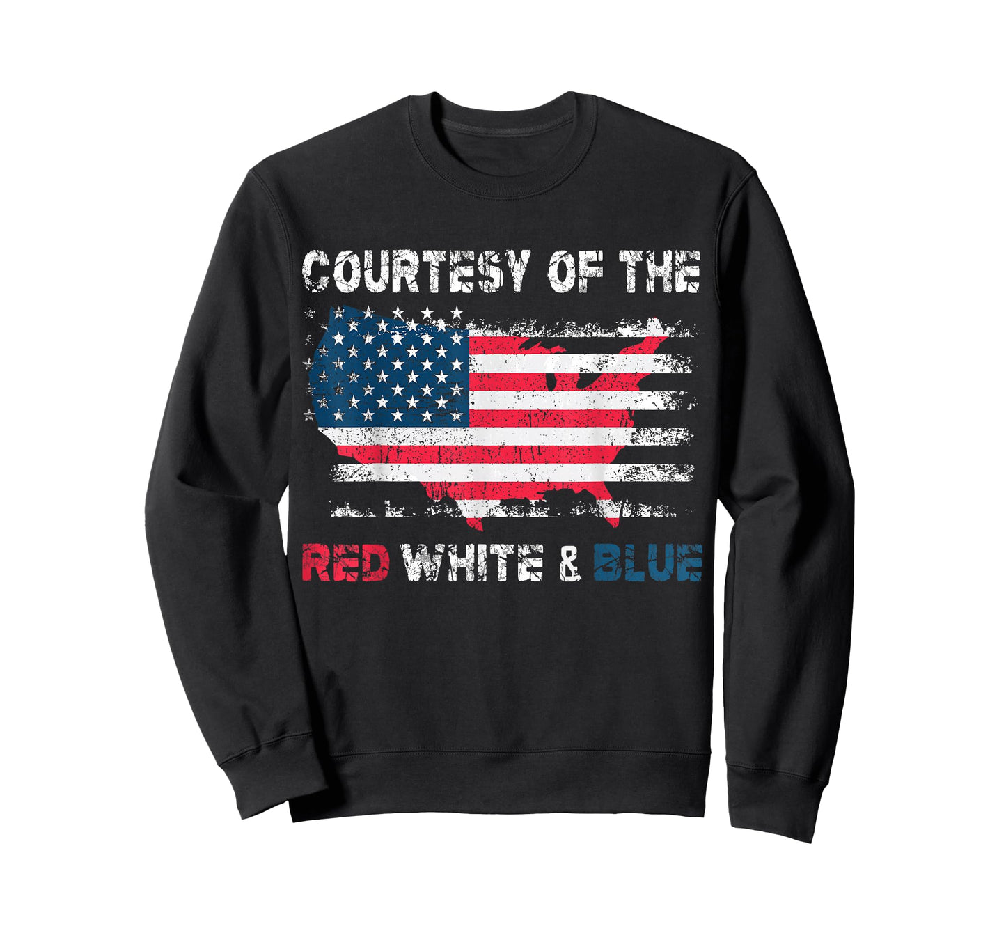 Courtesy of The Red White and Blue Vintage America US Flag T-Shirt
