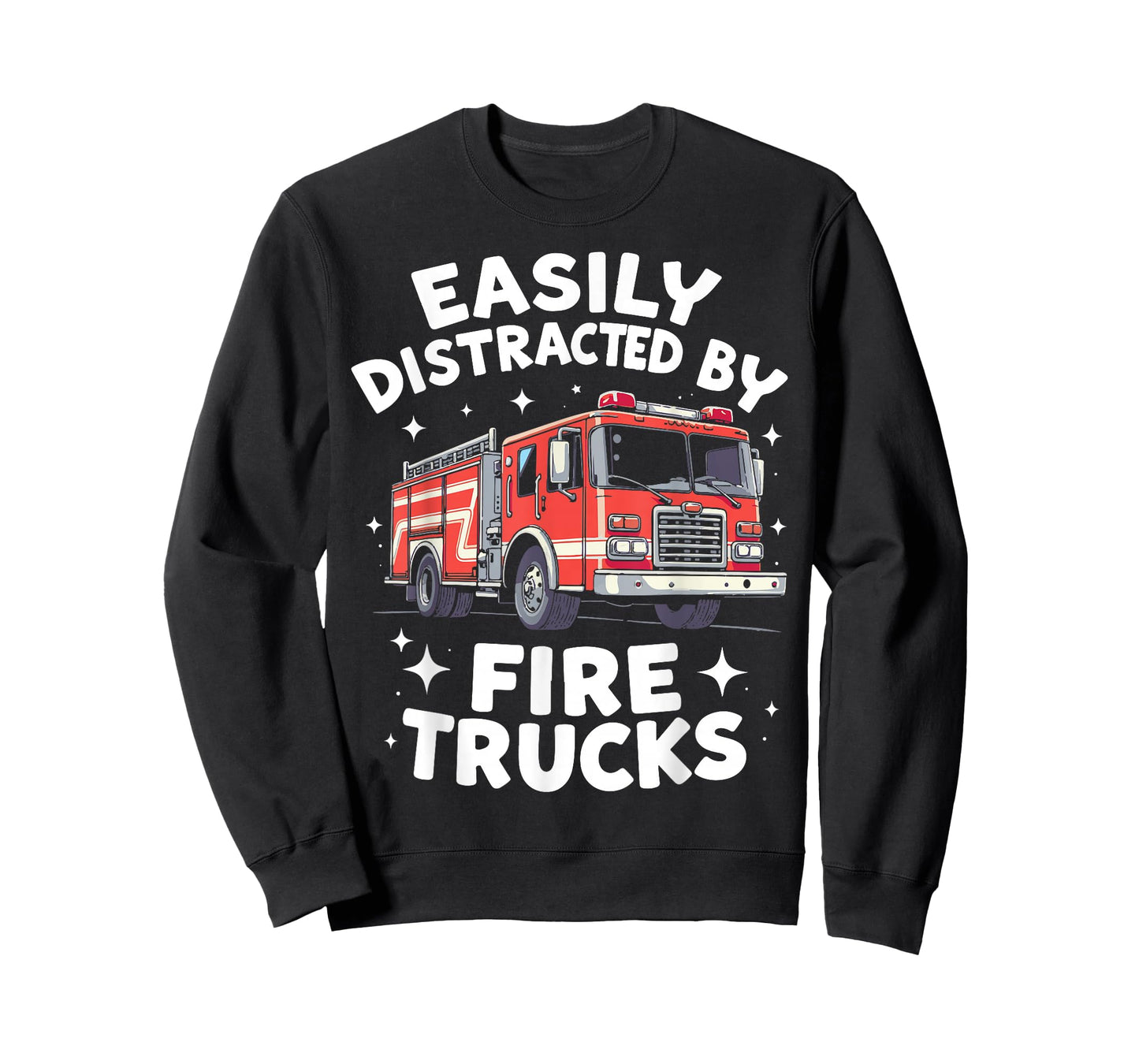 Firefighter Art For Funny Men Women Kids Fire Truck Fireman T-Shirt