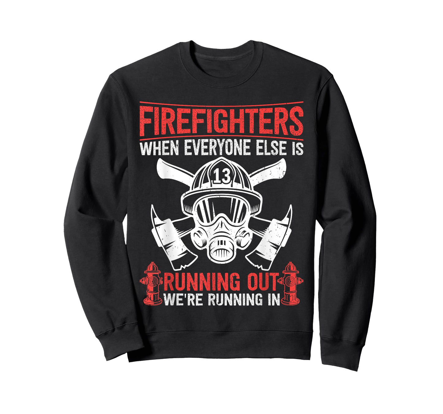 Firefighter Volunteer Fireman Running in - Firefighter T-Shirt