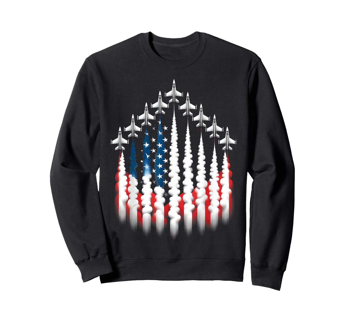American Patriotic Fighter Jets USA Flag Waving 4th of July Men T-Shirt