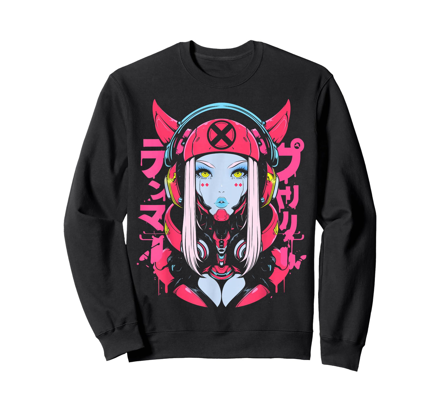 Anime Manga Cyberpunk Aesthetic Techwear Harajuku Waifu T-Shirt