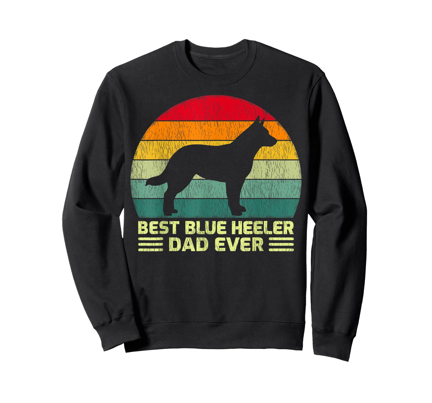 Mens Funny Vintage Best Blue Heeler Dad Ever Father's Day T-Shirt
