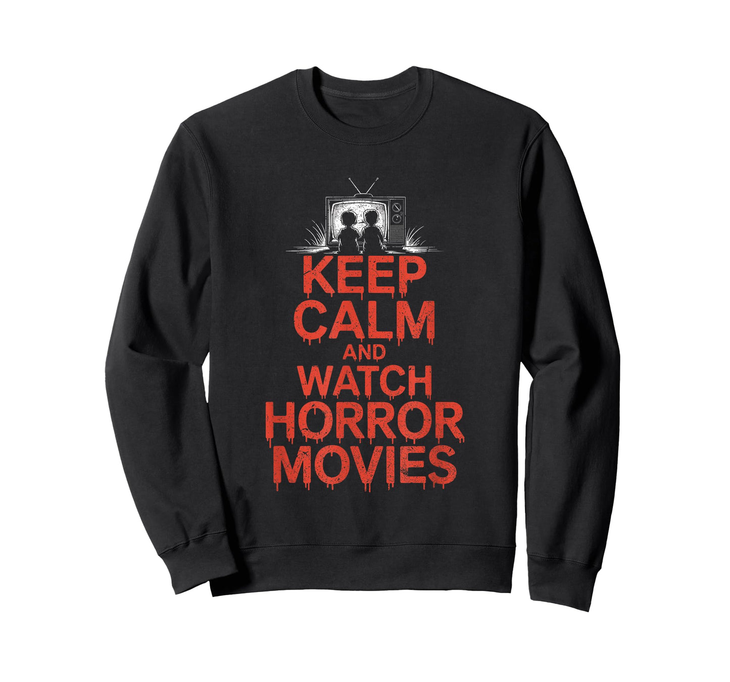 Keep Calm and Watch Horror Movies Creepy Halloween Movie T-Shirt