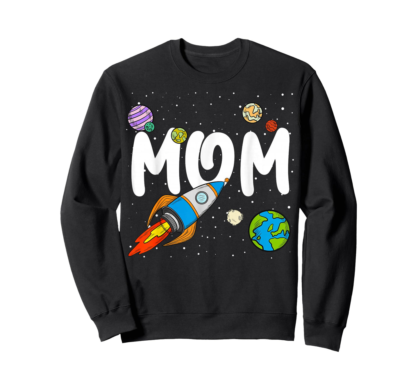 Mom of The Birthday Boy Rocket Space Outfit T-Shirt