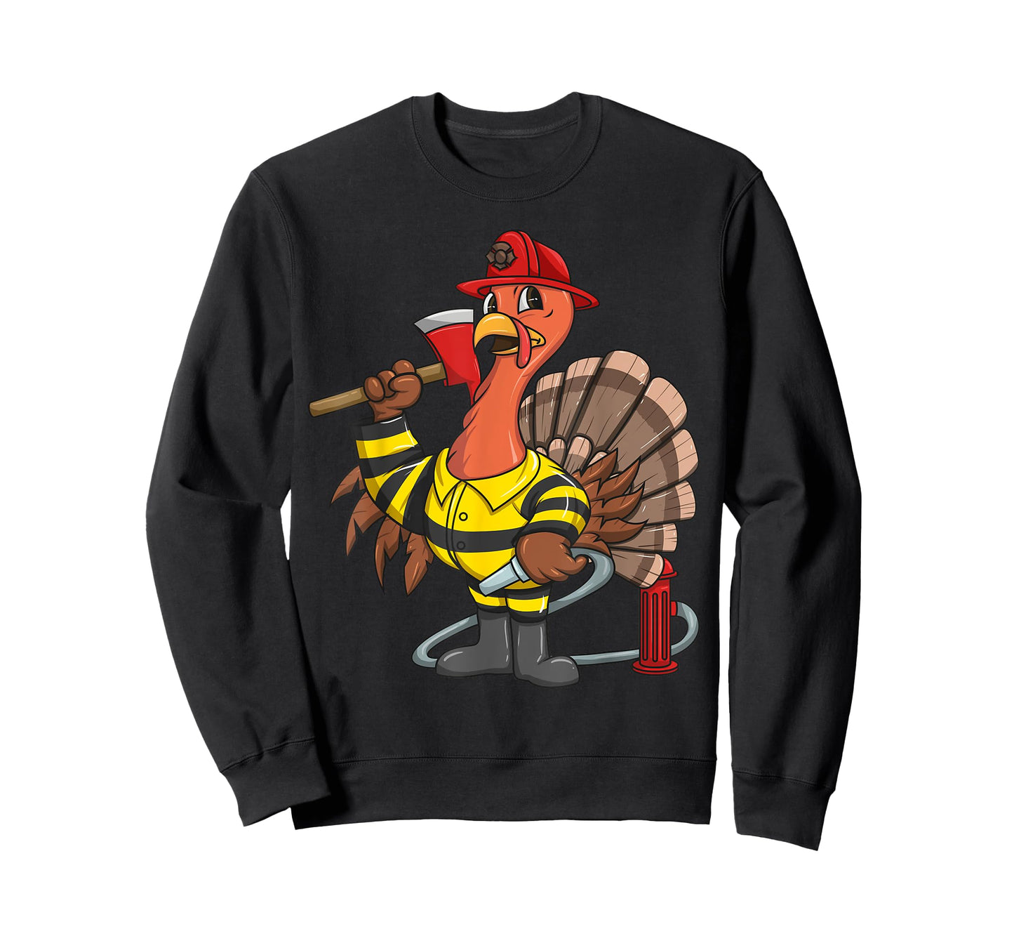 Thanksgiving Firefighter Turkey - Proud Fireman Gift T-Shirt