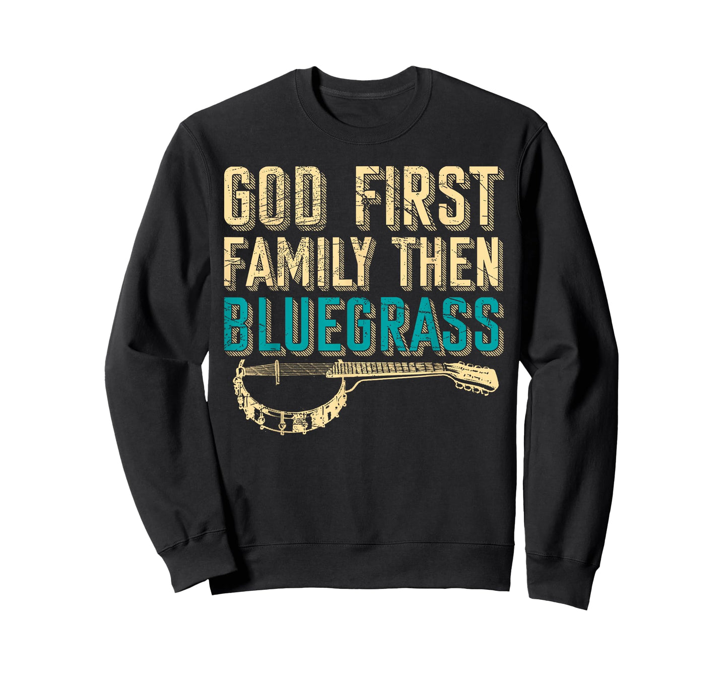 Bluegrass Music Guitar Player and Funny Banjo Instrument T-Shirt