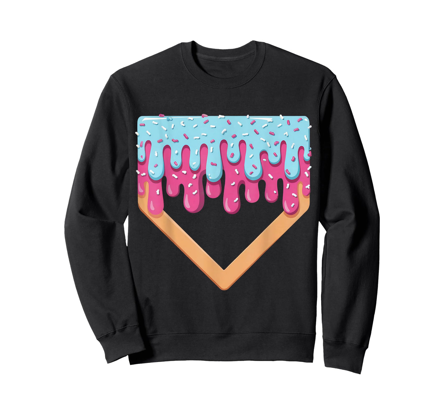 Baseball Drip For Boys Ice Cream Drip Youth Boys Baseball T-Shirt