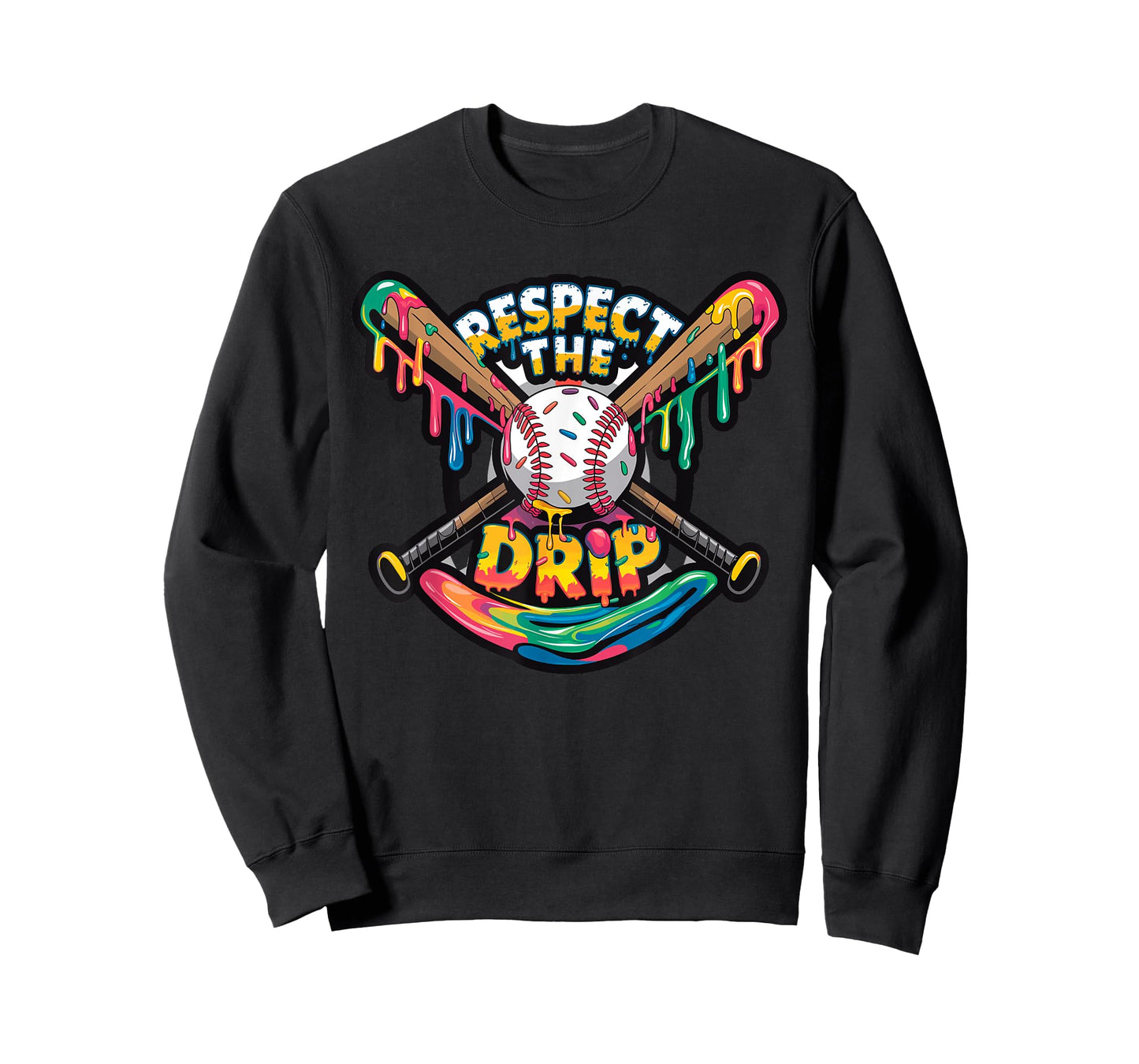 Baseball Drip Ice Cream Drip Respect The Drip Youth Boys T-Shirt