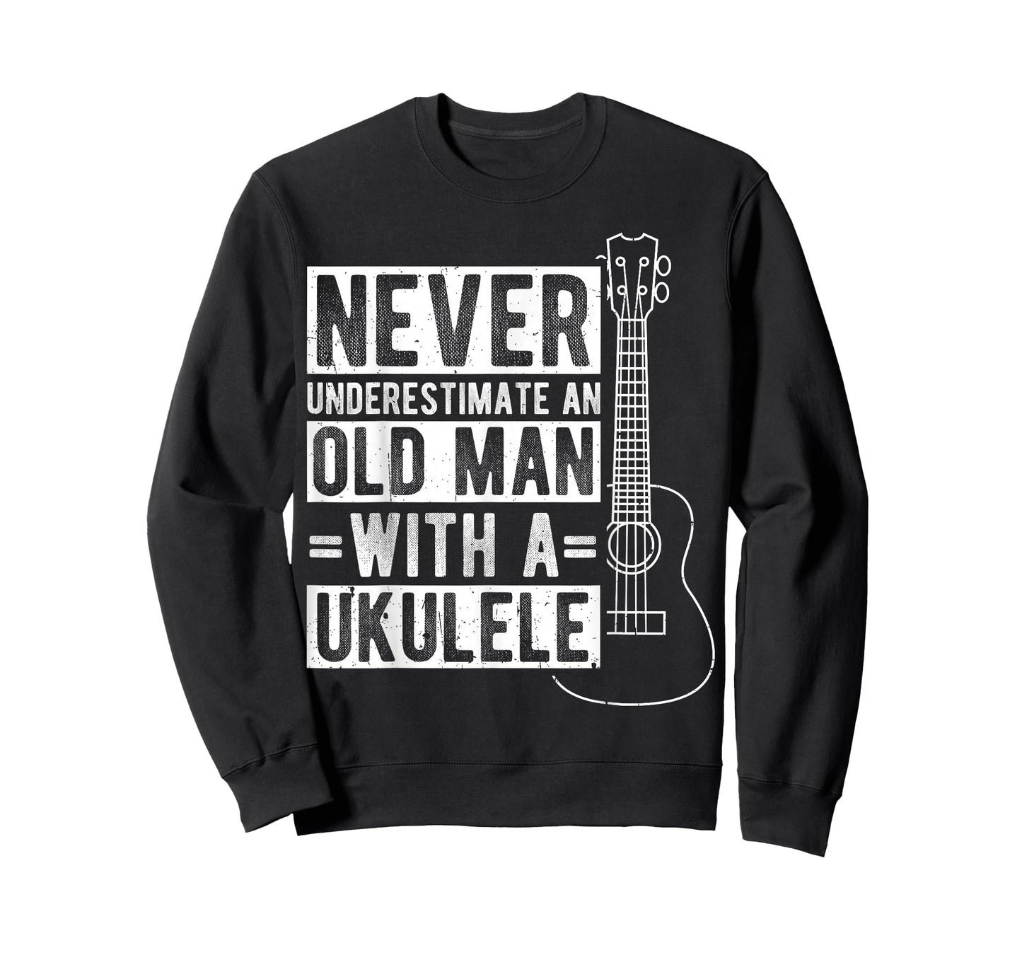 NEVER UNDERESTIMATE AN OLD MAN WITH A UKULELE Musican T-Shirt