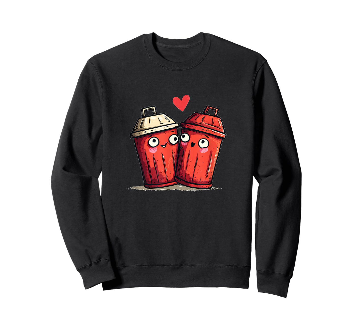 Red Trash Can Love for Valentine's Day T-Shirt