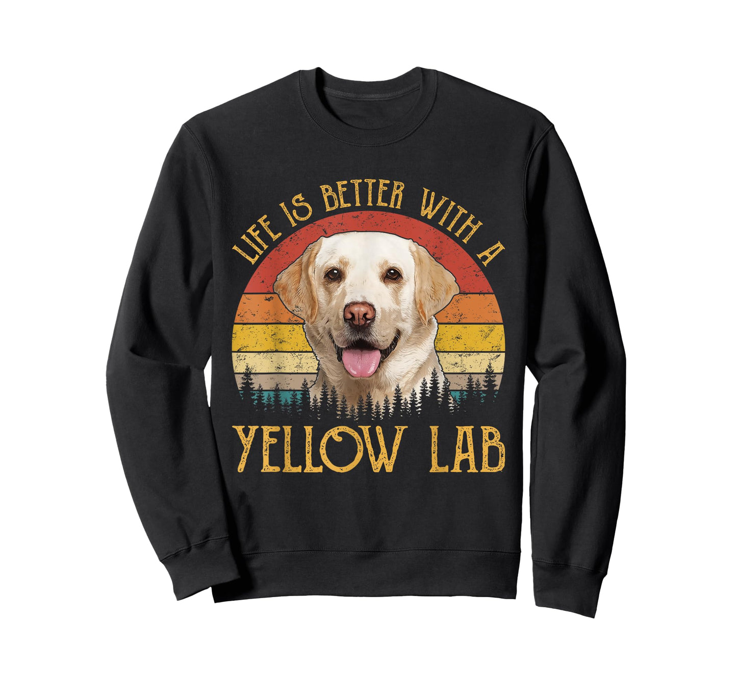 Life is Better with A Yellow Lab Dog Labrador Retriever Men Women Girls Kids T-Shirt