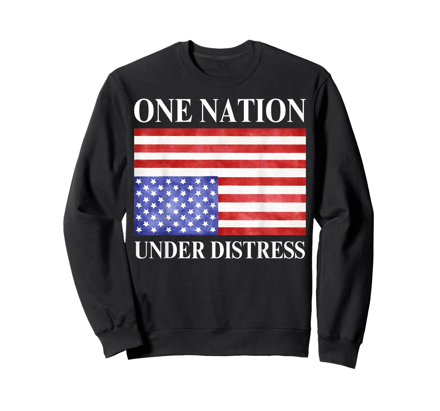 One Nation Under Vintage Distress 4th Of July American Flag T-Shirt