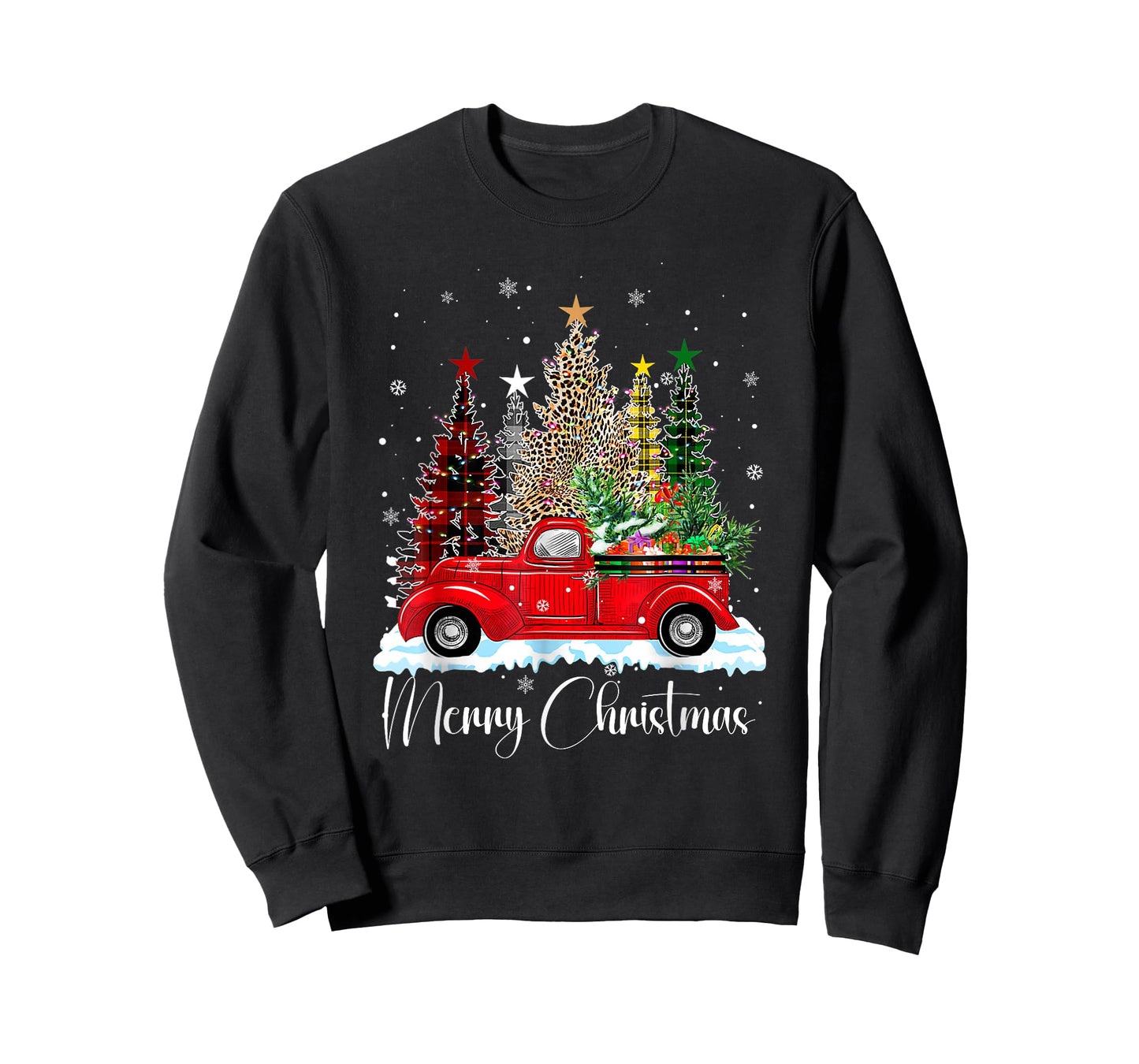 Vintage Merry Christmas Red Truck Old Fashioned Christmas T-Shirt