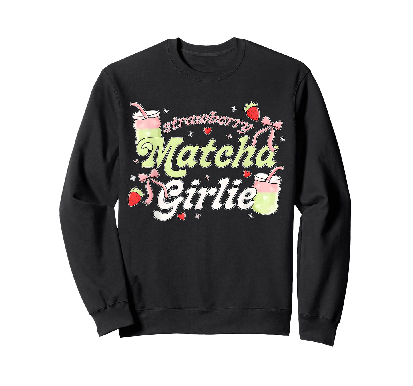 Strawberry Matcha Girlie Design T-Shirt