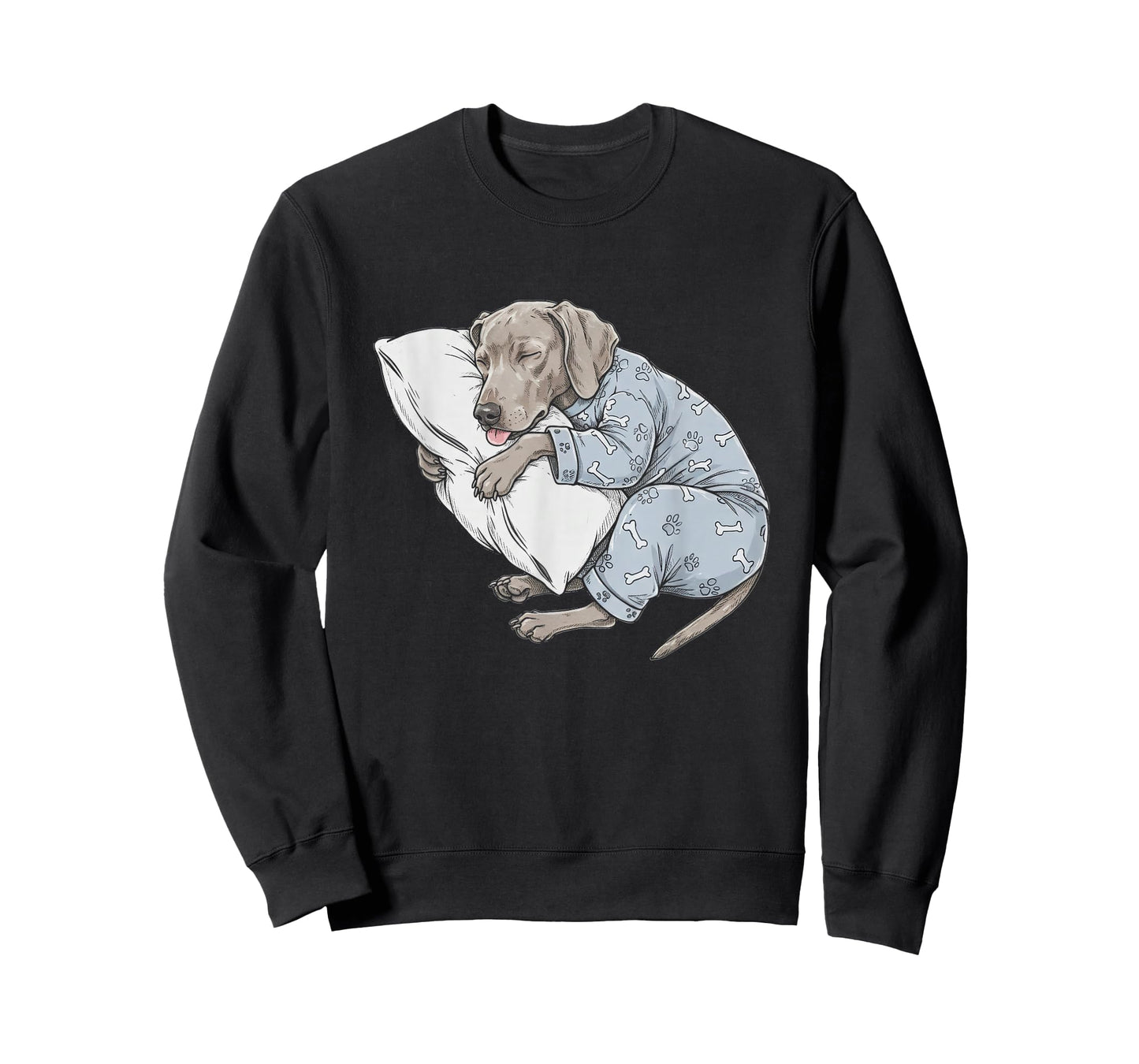 Funny Sleepy Weimaraner Pajama Men Women Kids T-Shirt