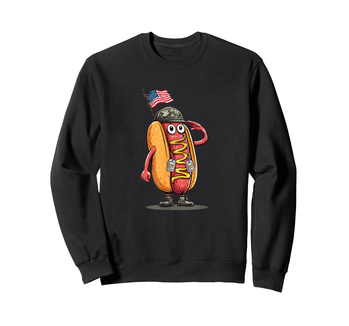 Nice USA Hotdog in Military Look for Saluting Lovers T-Shirt