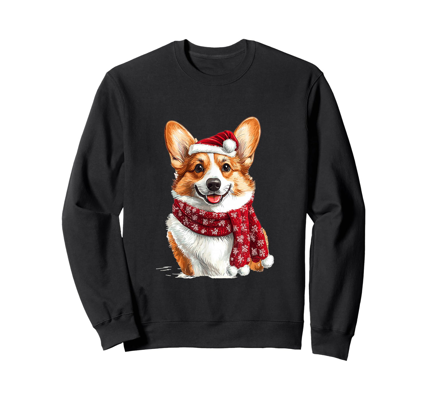 Cute Pembroke Welsh Corgi Dog Christmas Merry X-mas Graphic T-Shirt
