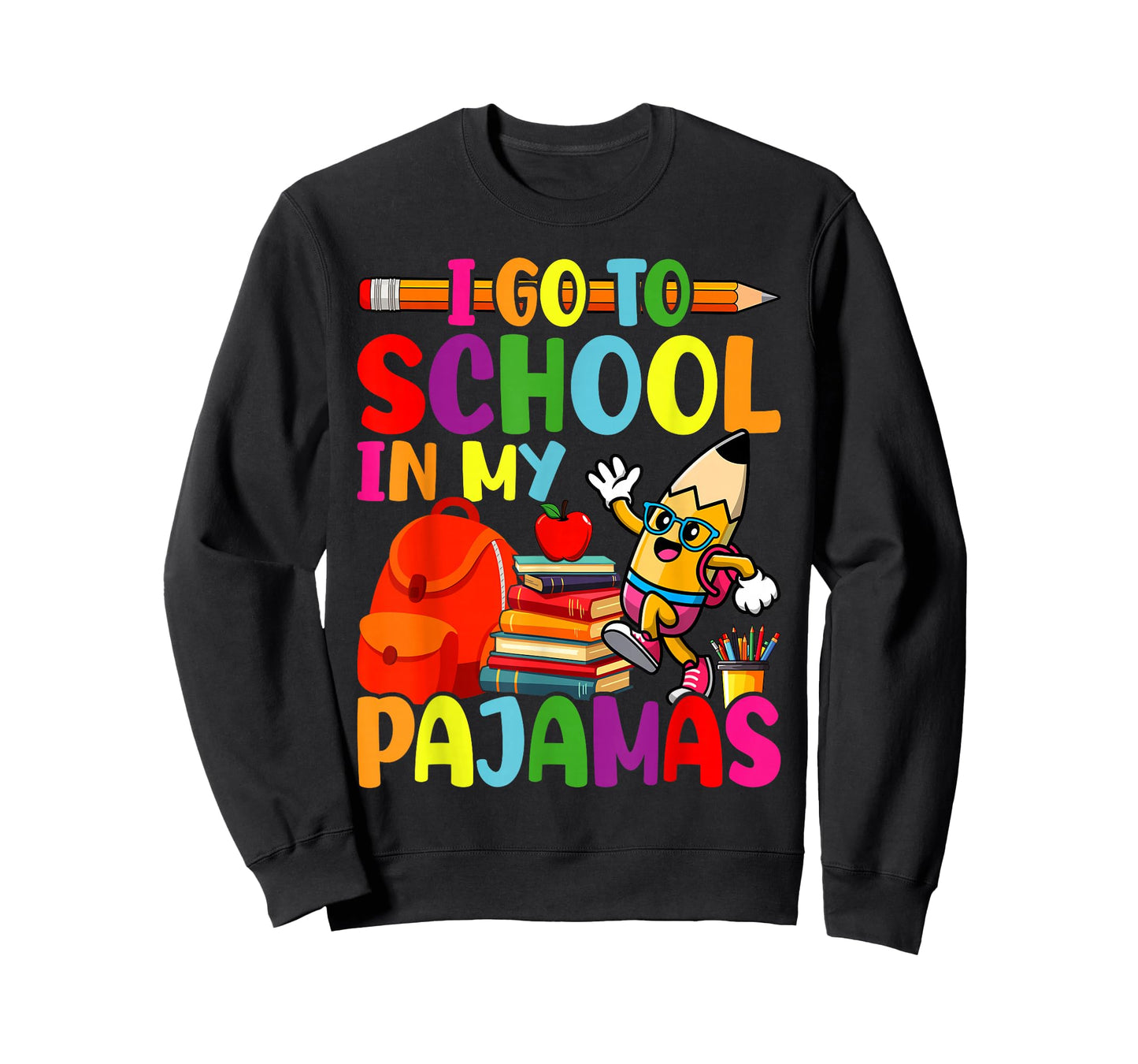 I Go To School In My Pajamas - Online Virtual Home Schooling T-Shirt