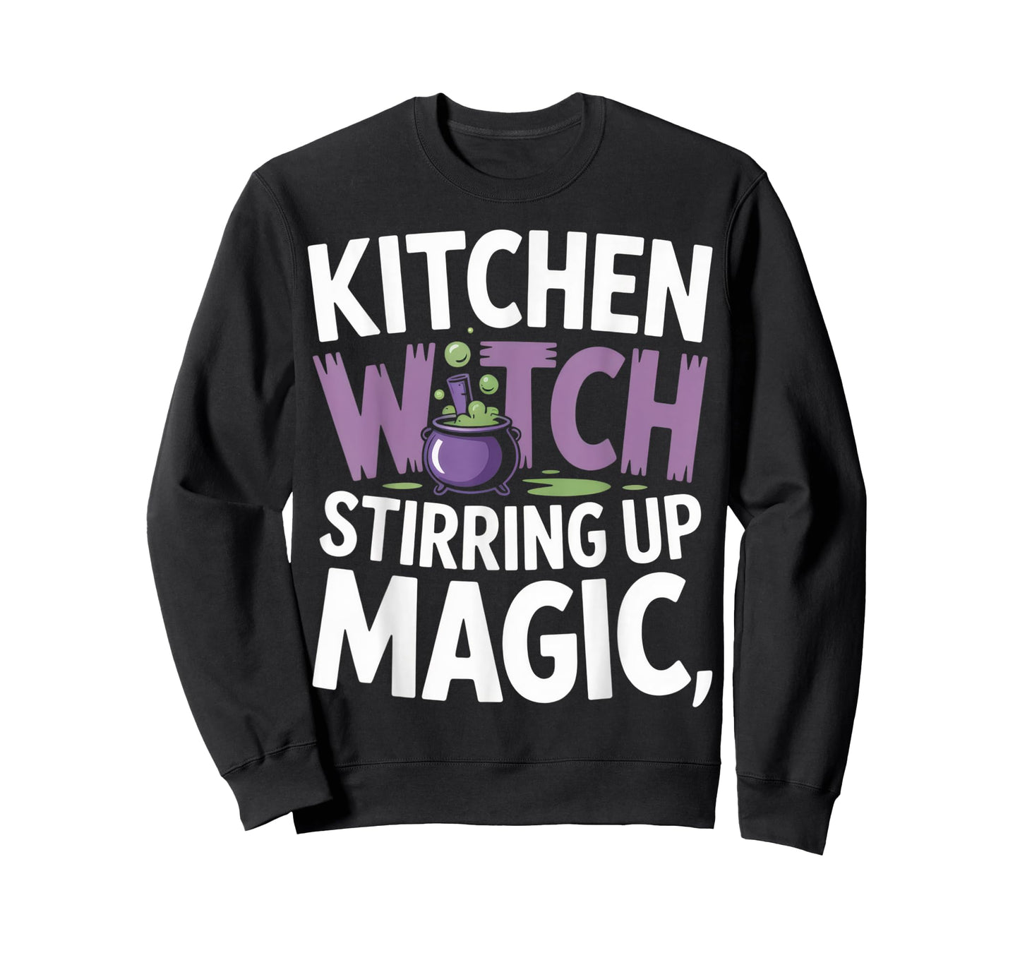 Kitchen Witch Stirring Up Magic for Home Cooks Halloween T-Shirt