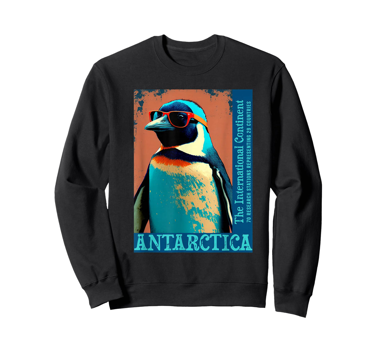 Antarctica Funny Penguin Apparel and Decor Cute Cool Penguin Antarctic Research Souvenir T-Shirt - Unisex-Adults - Black - Short Sleeve - Classic Fit - Small