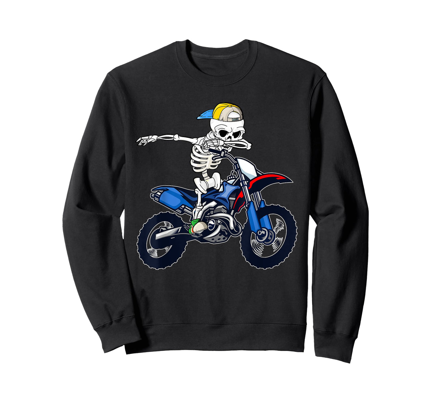 Sport Motocross Skeleton Men Boys Kids Halloween Costume T-Shirt