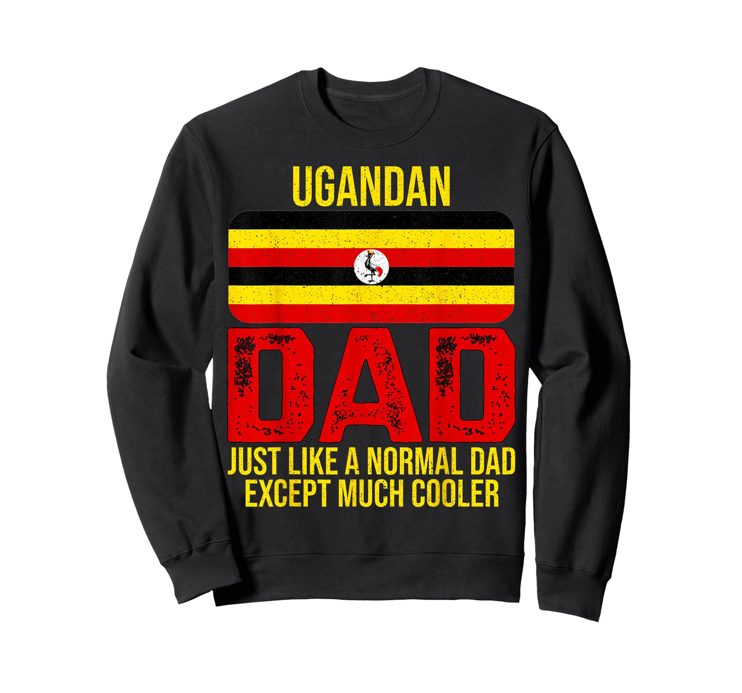 Vintage Ugandan Dad Uganda Flag Design For Father's Day T-Shirt