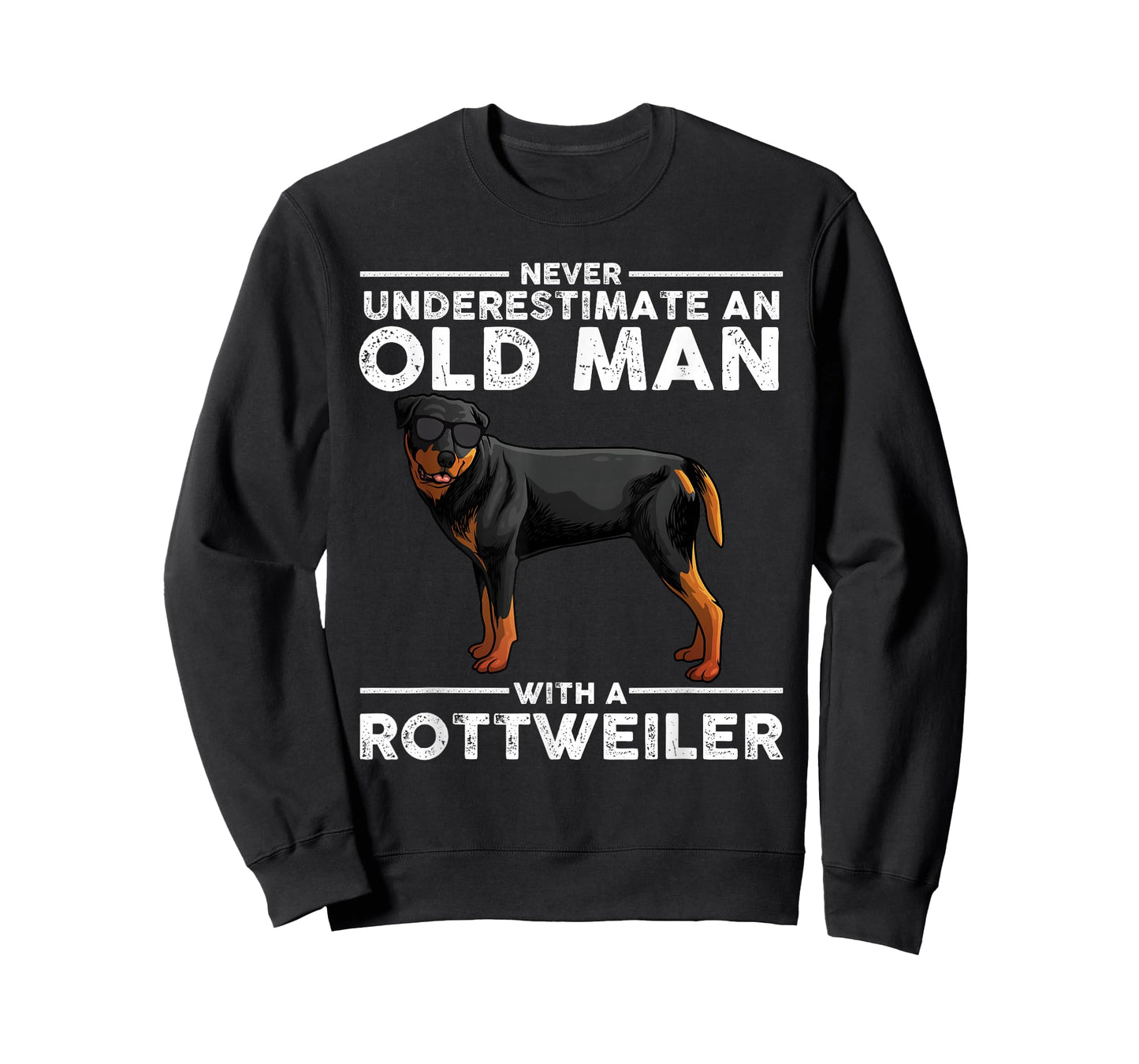 Funny Rottweiler Designs for Men Dad Grandpa Rottie Lovers T-Shirt Small