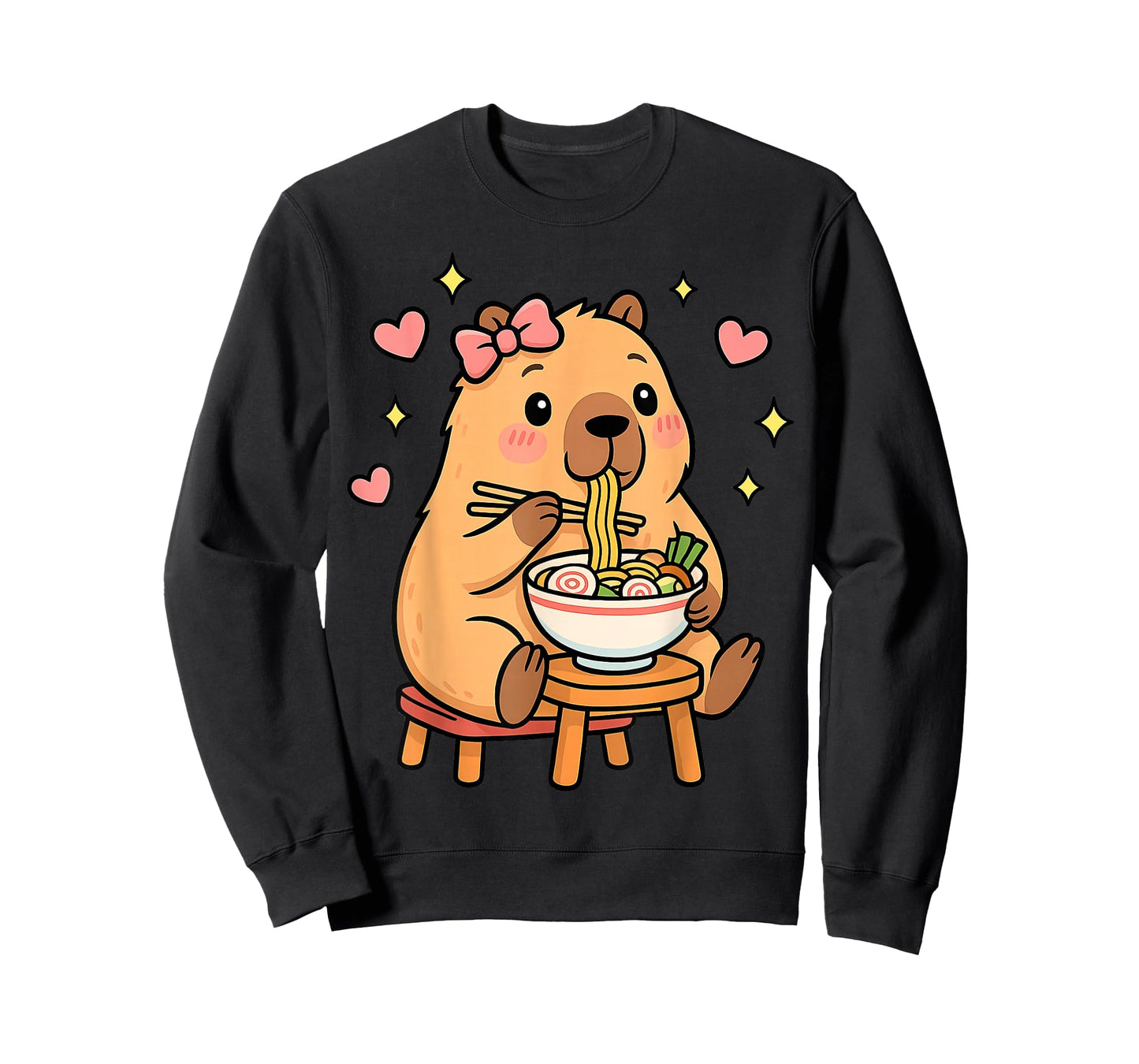 Cute Girls Capybara Ramen Kawaii Tea Kawaii Capy Lover Kids T-Shirt