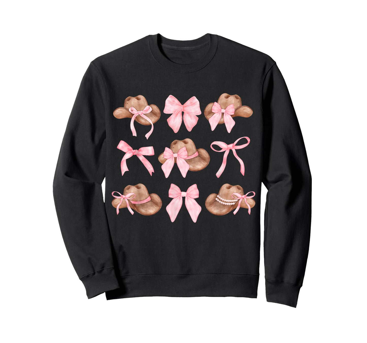 Coquette Cowgirl Hat Pink Bows Country Concert Theme T-Shirt
