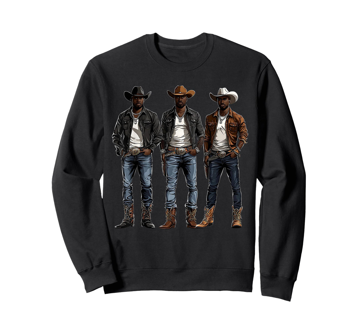 Black African American Cowboy Western Country Texas Rodeo T-Shirt