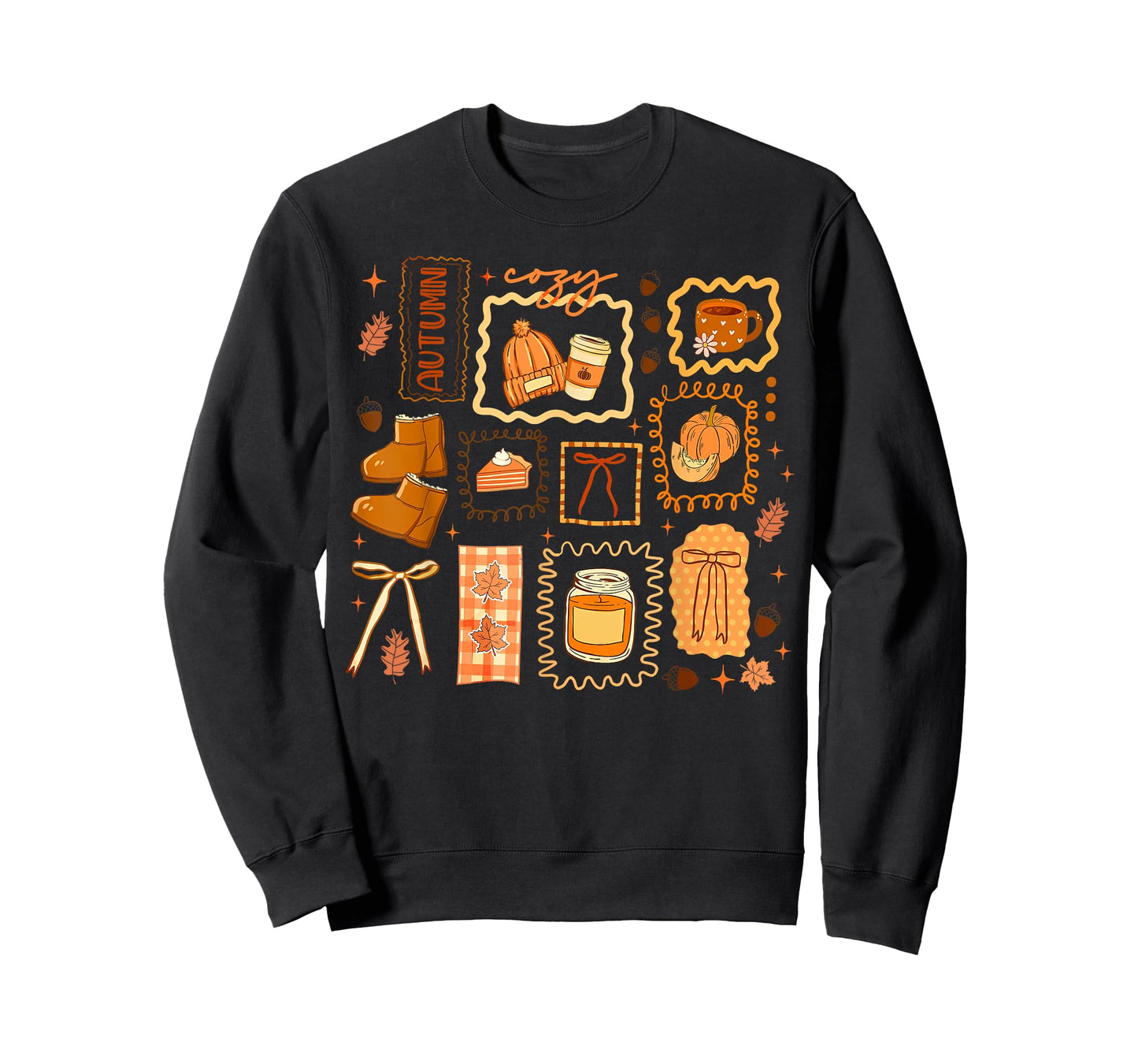 Preppy Cozy Season Fall Vibes Thanksgiving Halloween Autumn T-Shirt