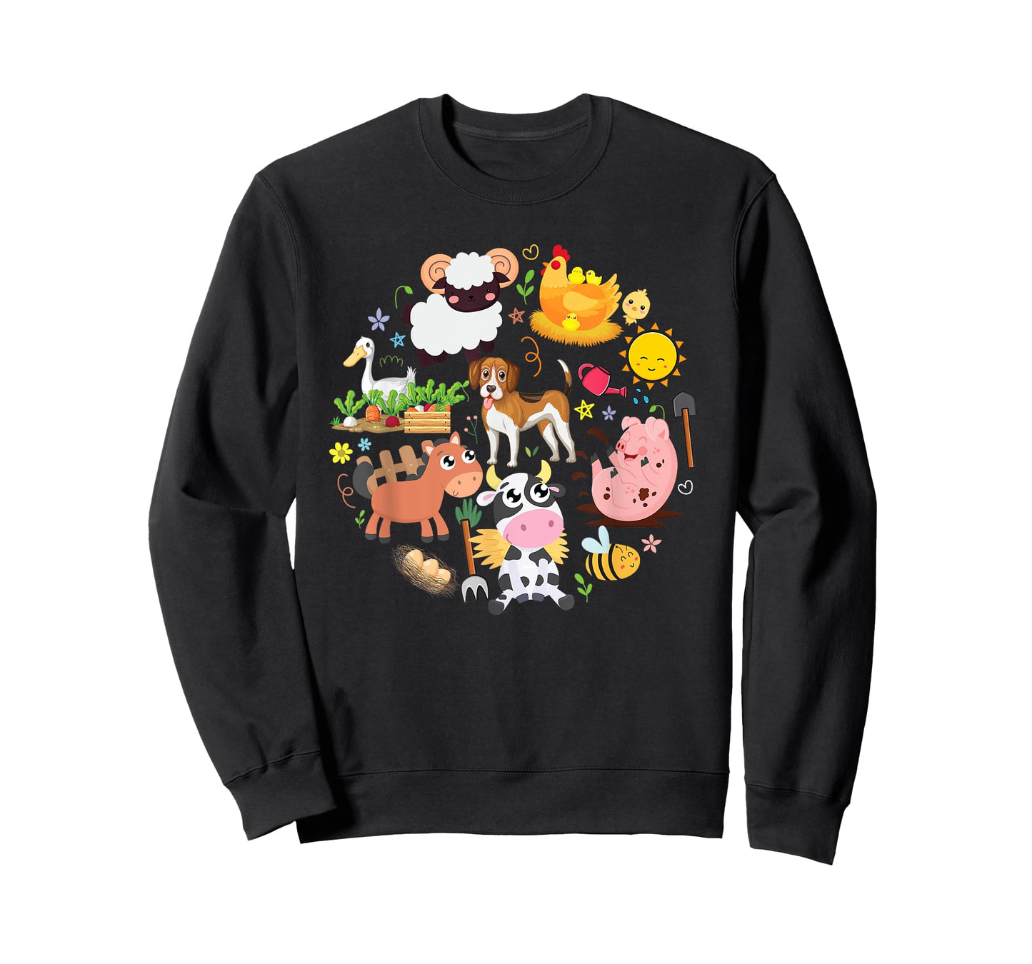 Boy's Girl's Cute Farm Animals Toddler Farmer Kids Farming T-Shirt