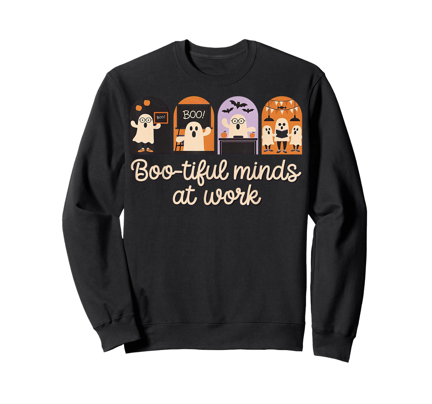 Cute Halloween Ghosts School Boo-Tiful Minds at Work T-Shirt