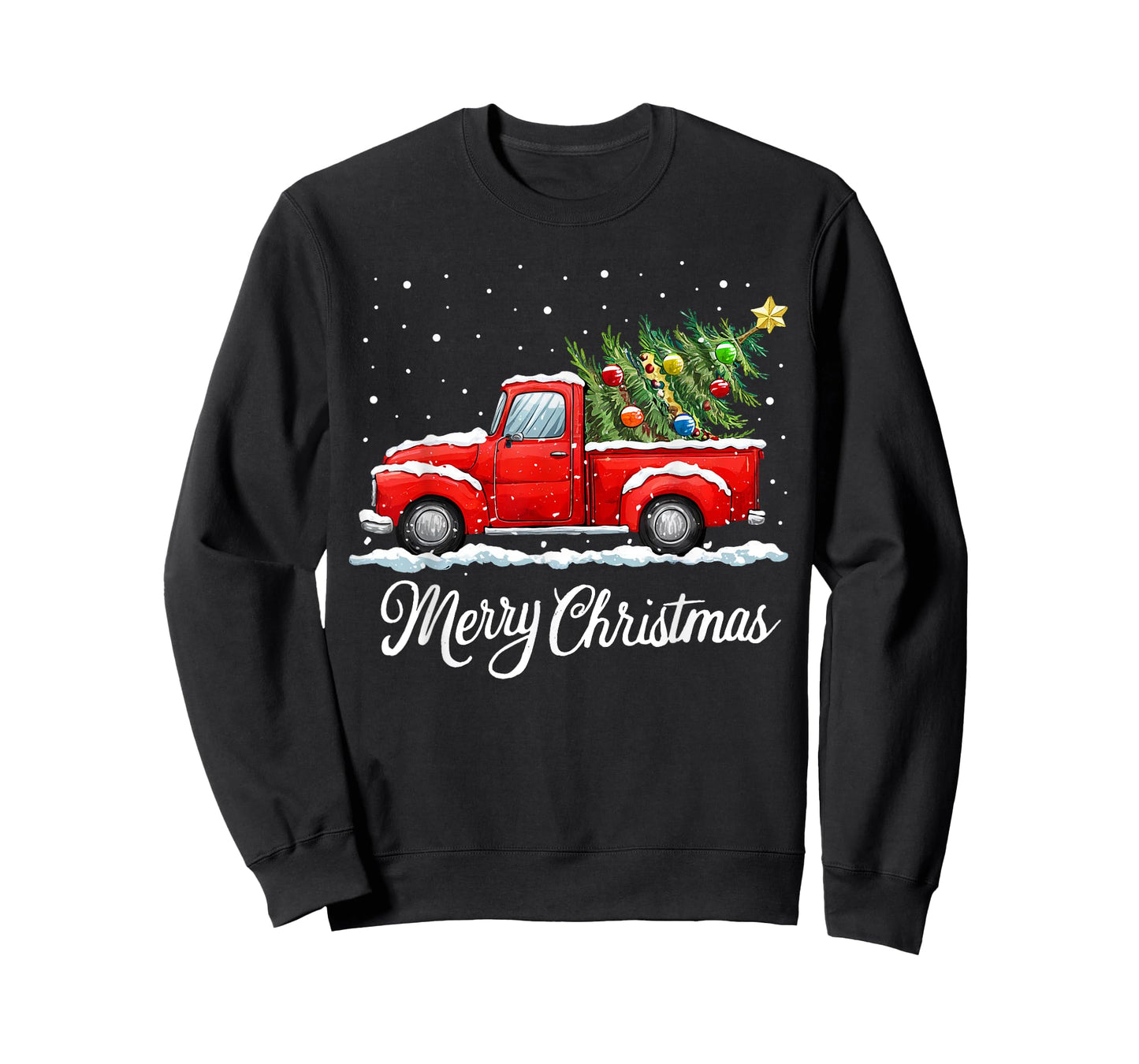 Vintage Merry Christmas Red Truck Old Fashioned Christmas T-Shirt