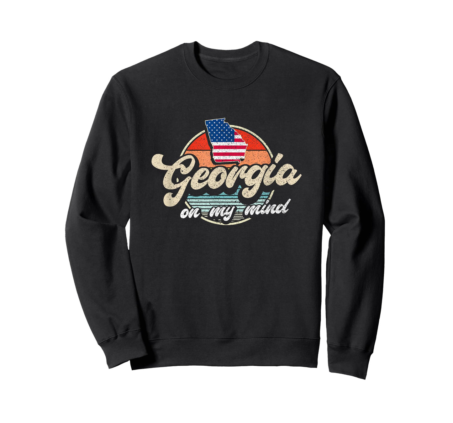 Georgia On My Mind The Peach State Retro USA Proud Georgian T-Shirt