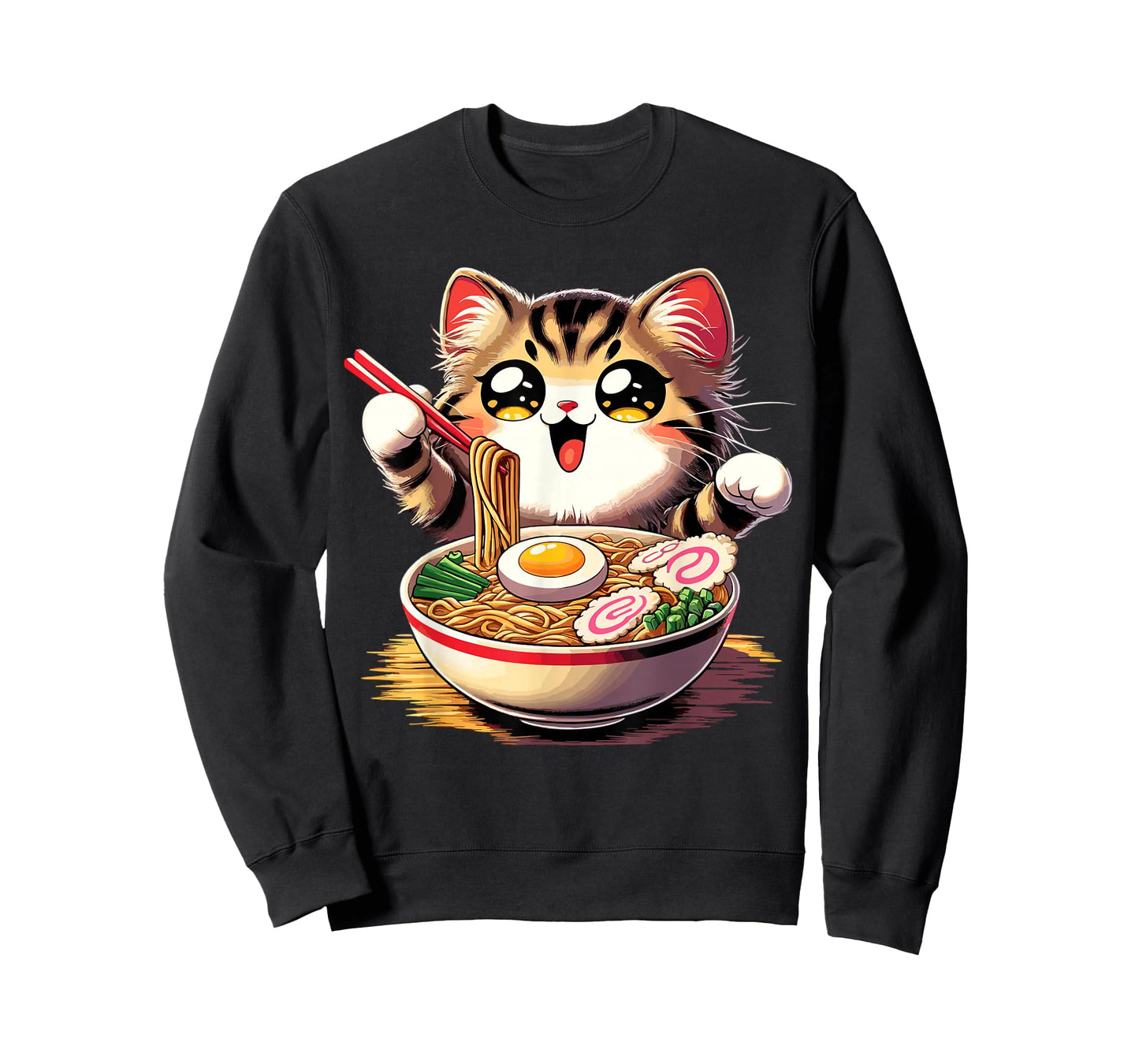 Cat Ramen Noodles Anime Kawaii Japanese Cat T-Shirt