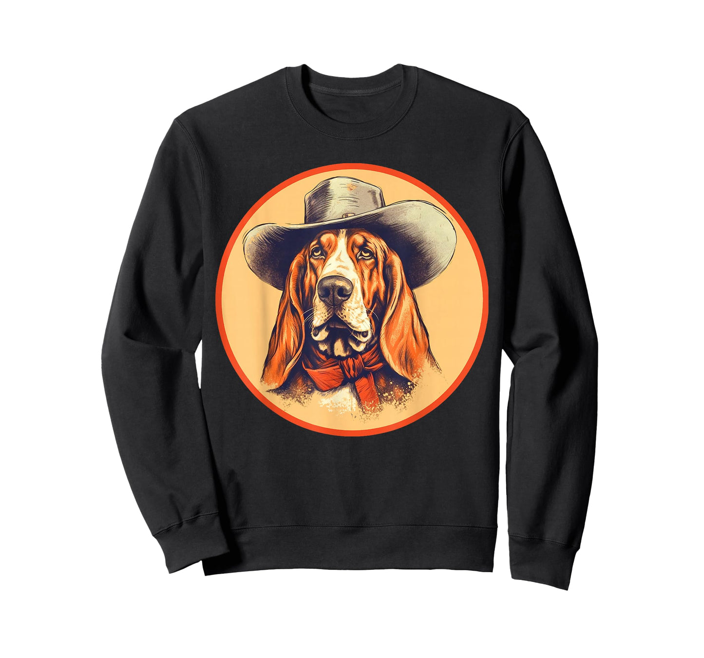 Vintage Basset Hound Cowboy Cute Western Country Music T-Shirt