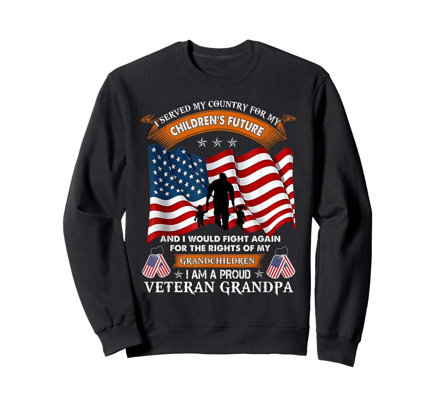I Served My Country For My Children's Future Veteran Grandpa T-Shirt