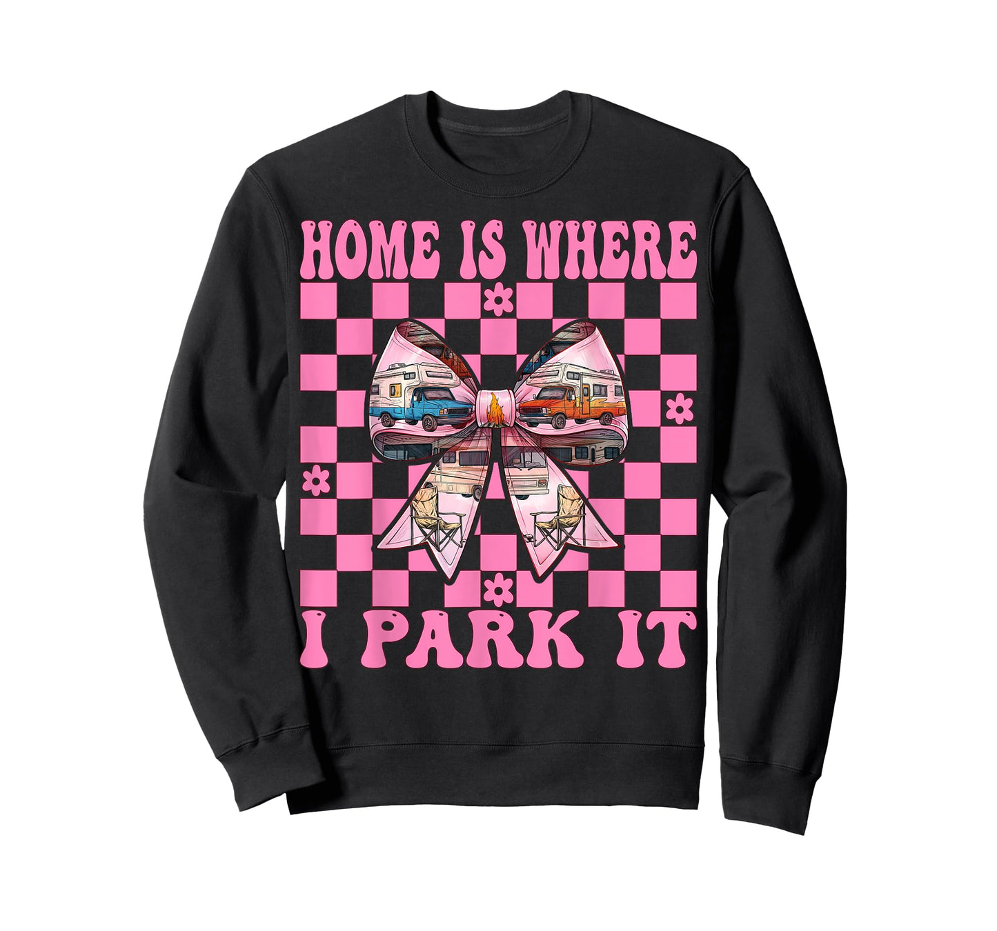 RV Camping Camper Motorhome Girl Mom Home is Where I Park It T-Shirt