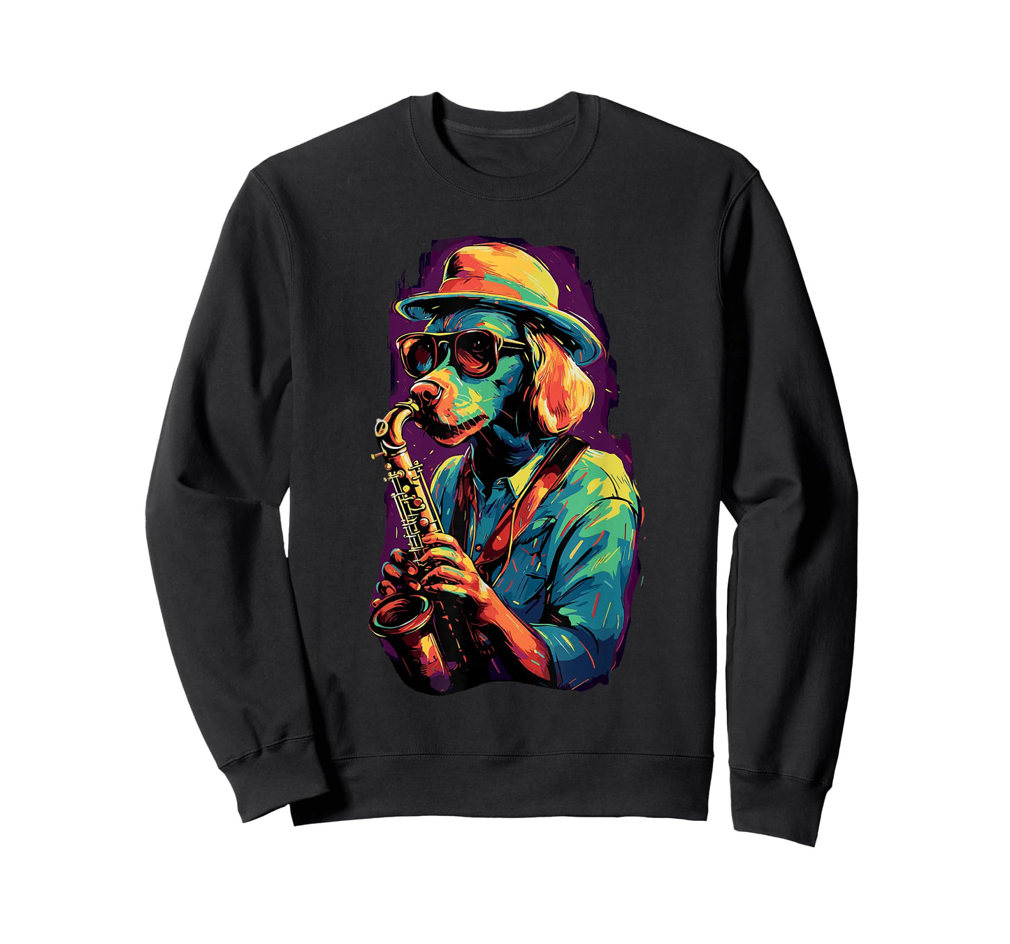 Dog With Saxophone Dog Playing Saxophone T-Shirt